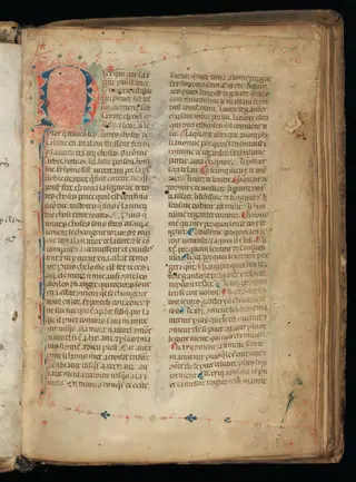 Title page of Le Regime du corps, 1350