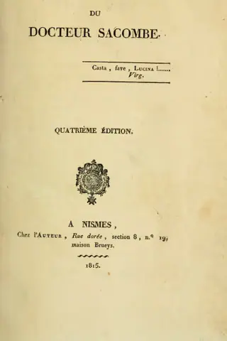 Title page of La Luciniade du docteur Sacombe, 1815