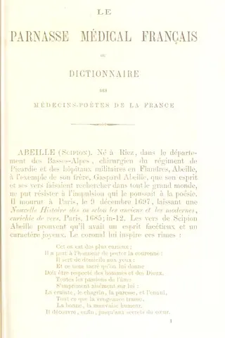 Title page of Le Parnasse médical français, 1874